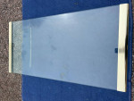 Vintage Pace Sleek Glass Waterfall Coffee Table / Cocktail Table by Leon Rosen