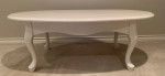 46" Oval Coffee Table/Porcelain White