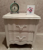 All Wood 2 Drawer Nightstand/Accent Table