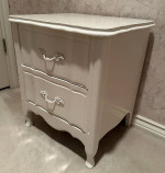 All Wood 2 Drawer Nightstand/Accent Table