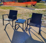 Patio Set w/ "Rocking" Chairs (2), Table & Cushions