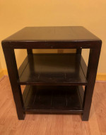 Pottery Barn Solid Wood Black Coffee Table, Bedside Table, Nightstand