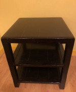 Pottery Barn Solid Wood Black Coffee Table, Bedside Table, Nightstand