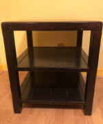 Pottery Barn Solid Wood Black Coffee Table, Bedside Table, Nightstand