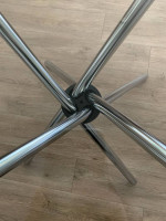 Modern Dining Table with 4 genuine leather armchairs
