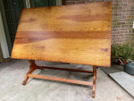 This weekend - Beautiful antique drafting table (raise and tilt)