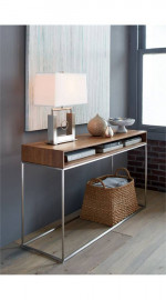 Retail $1,099+Tax | Crate and Barrel Console Table, Solid Walnut