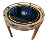 Antique Art Deco Side Table w/ Removable Tray Top