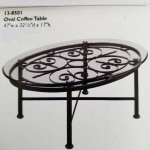 Like NEW Ethan Allen Wrought Iron and Glass Coffee Table