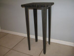 DECORATOR DESIGNED LEATHER TOP SIDE TABLE