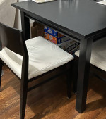 Crate & Barrel Black Dining Table (38x60) and BoConcept Chairs (4)