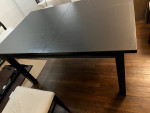 Crate & Barrel Black Dining Table (38x60) and BoConcept Chairs (4)