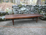 Vintage Mid Century Beechwood Slat Table or Bench