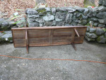 Vintage Mid Century Beechwood Slat Table or Bench