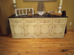 Cabinets desk and half table