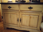 Cabinets desk and half table