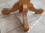 VINTAGE SOLID OAK DINING TABLE WITH (4) CHAIRS - 60" × 42" or 42" × 42"