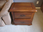Matching desk and end table