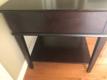 Dark Brown Side Table or End Table or Nightstand with shelf