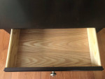 Dark Brown Side Table or End Table or Nightstand with shelf