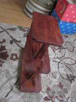 Vintage Wood 3 tiers display stand. Side table