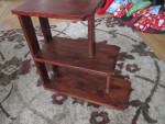 Vintage Wood 3 tiers display stand. Side table