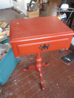 Wood Side Accent Table with Drawer