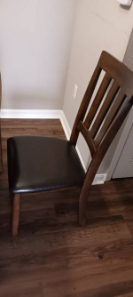 Dining table with six chairs