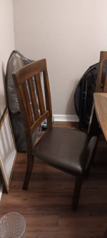 Dining table with six chairs
