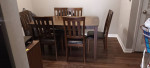 Dining table with six chairs