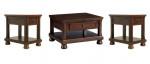 ASHLEY FURNITURE Porter Coffee Table & 2 MATCHING End Tables GREAT