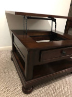 ASHLEY FURNITURE Porter Coffee Table & 2 MATCHING End Tables GREAT