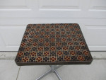 Mid Century Mosaic "Hearts" Tile Top Side Table