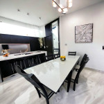Expandable Dining Table with Mid-Century Modern Flair