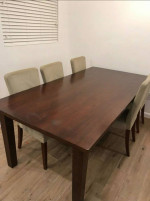 DR Table with 2 chairs and 2 benches