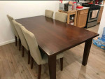 DR Table with 2 chairs and 2 benches