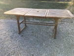 Wood patio table / expandable