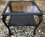 Wicker side table