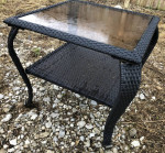 Wicker side table