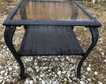 Wicker side table