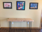 LIVE EDGE KILN DRIED SUGAR MAPLE DESK/HALL CONSOLE TABLE