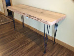 LIVE EDGE KILN DRIED SUGAR MAPLE DESK/HALL CONSOLE TABLE
