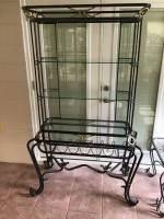 Set of glass top tables bread rack,coffee table and two end tables
