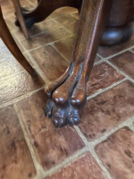 Solid Oak Clawfoot Table W/Chairs