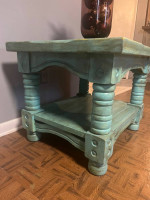 Wooden ~ Green Accent Table or TV Table