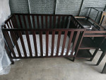 Crib with changing table