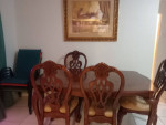 4 seater dining table with picture frame