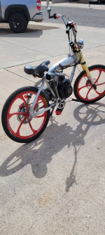 Gas bike.