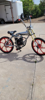 Gas bike.