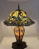 Peacock Stained Glass Table Lamp